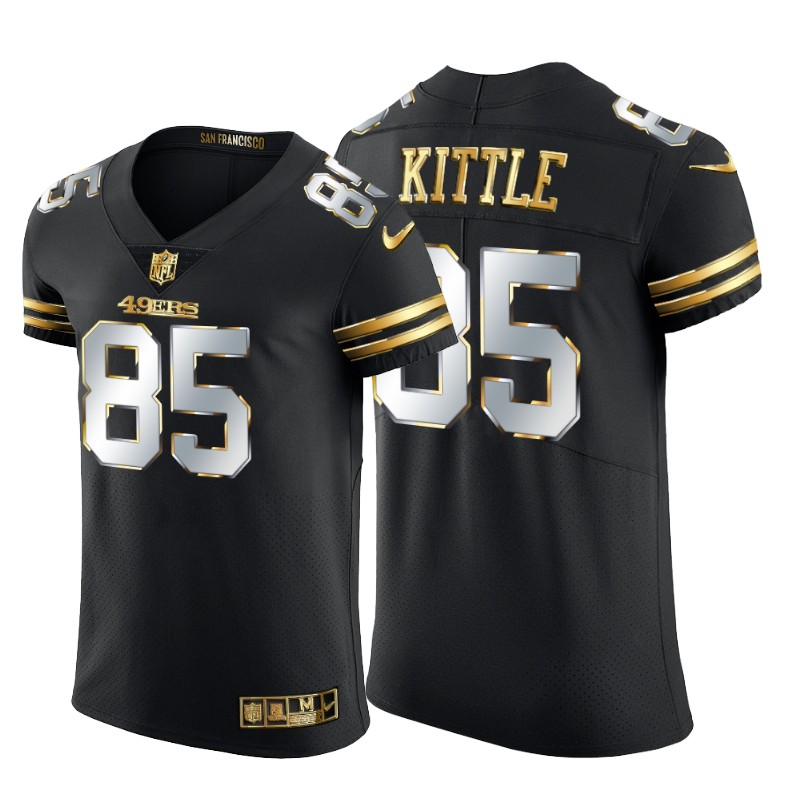 San Francisco 49ers #85 George Kittle Men's Nike Black Edition Vapor Untouchable Elite NFL Jersey San Francisco 49ers #85 George Kittle Men's Nike Black Edition Vapor Untouchable Elite NFL Jersey