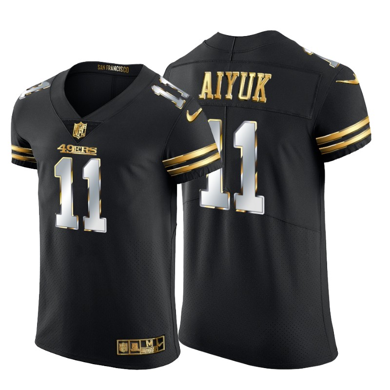 San Francisco 49ers #11 Brandon Aiyuk Men's Nike Black Edition Vapor Untouchable Elite NFL Jersey San Francisco 49ers #11 Brandon Aiyuk Men's Nike Black Edition Vapor Untouchable Elite NFL Jersey