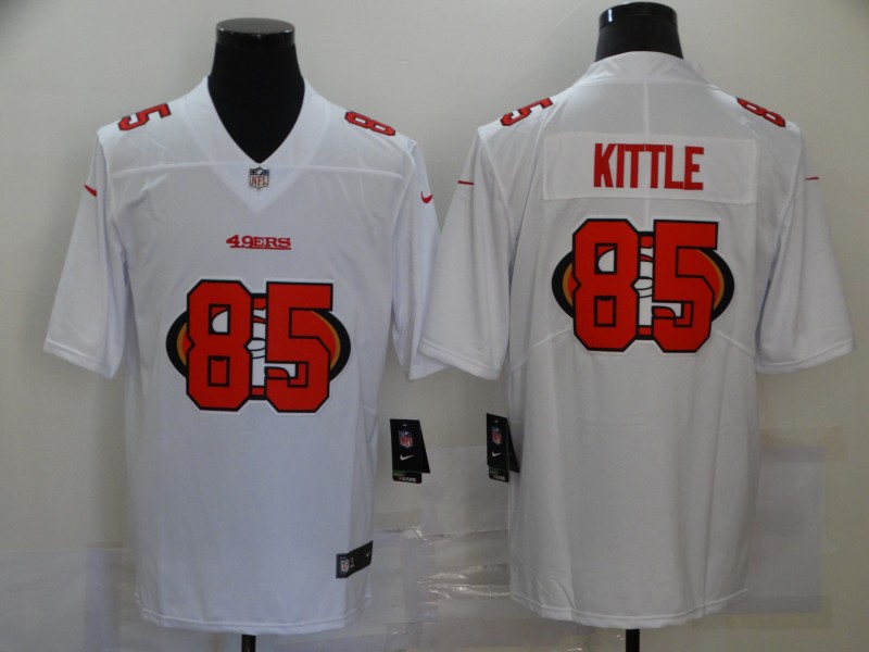 Nike 49ers 85 George Kittle White Shadow Logo Limited Jersey Nike 49ers 85 George Kittle White Shadow Logo Limited Jersey