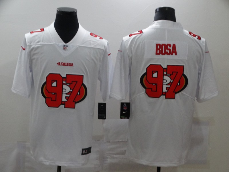 Nike 49ers 97 Nick Bosa White Shadow Logo Limited Jersey Nike 49ers 97 Nick Bosa White Shadow Logo Limited Jersey