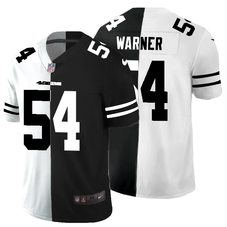San Francisco 49ers #54 Fred Warner Men's Black V White Peace Split Nike Vapor Untouchable Limited NFL Jersey San Francisco 49ers #54 Fred Warner Men's Black V White Peace Split Nike Vapor Untouchable Limited NFL Jersey