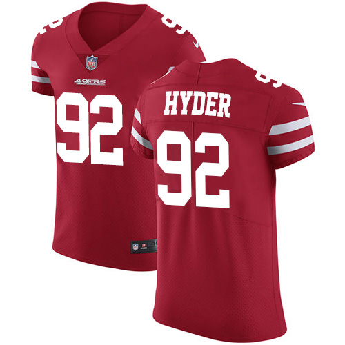 Nike 49ers #92 Kerry Hyder Red Team Color Men's Stitched NFL Vapor Untouchable Elite Jersey Nike 49ers #92 Kerry Hyder Red Team Color Men's Stitched NFL Vapor Untouchable Elite Jersey