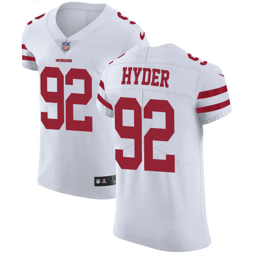Nike 49ers #92 Kerry Hyder White Men's Stitched NFL New Elite Jersey Nike 49ers #92 Kerry Hyder White Men's Stitched NFL New Elite Jersey