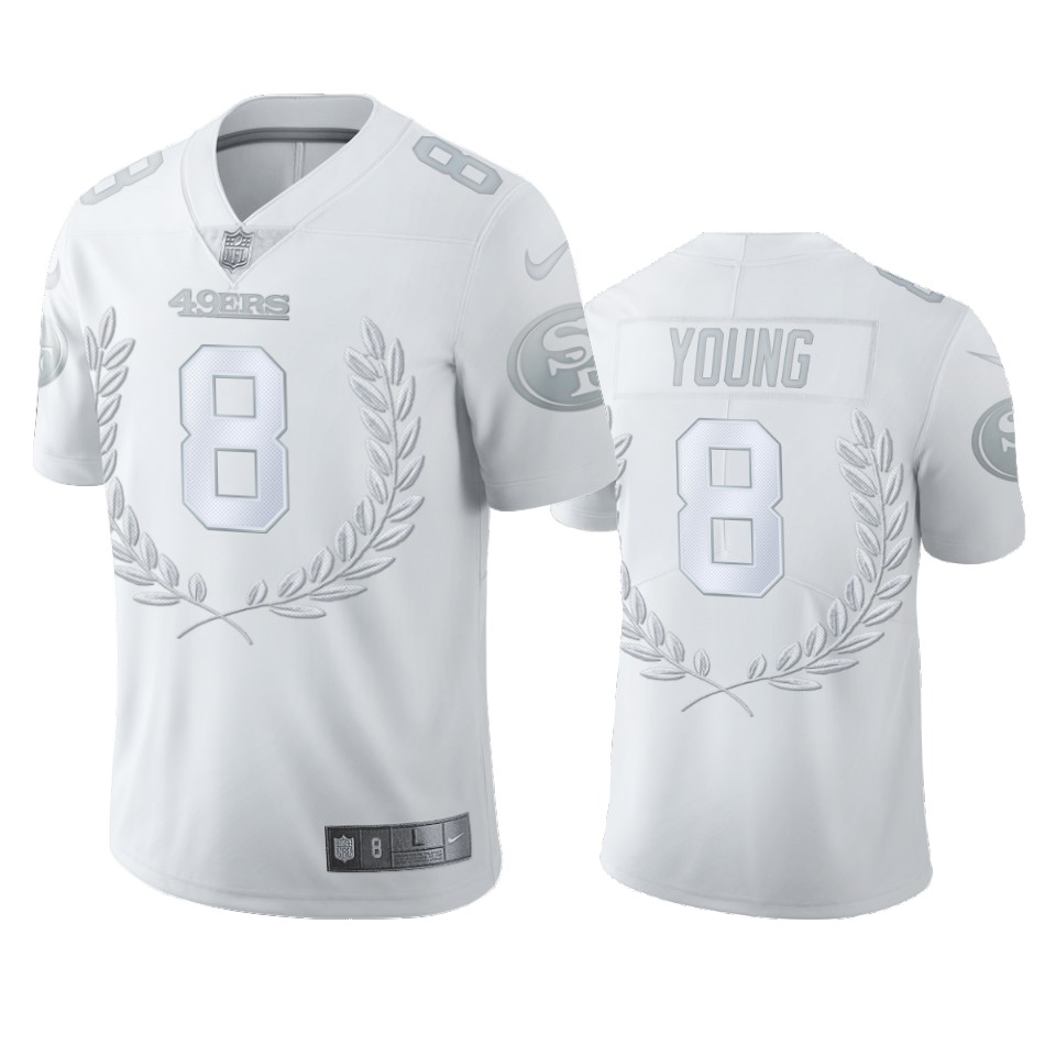 San Francisco 49ers #8 Steve Young Men''s Nike Platinum NFL MVP Limited Edition Jersey San Francisco 49ers #8 Steve Young Men''s Nike Platinum NFL MVP Limited Edition Jersey