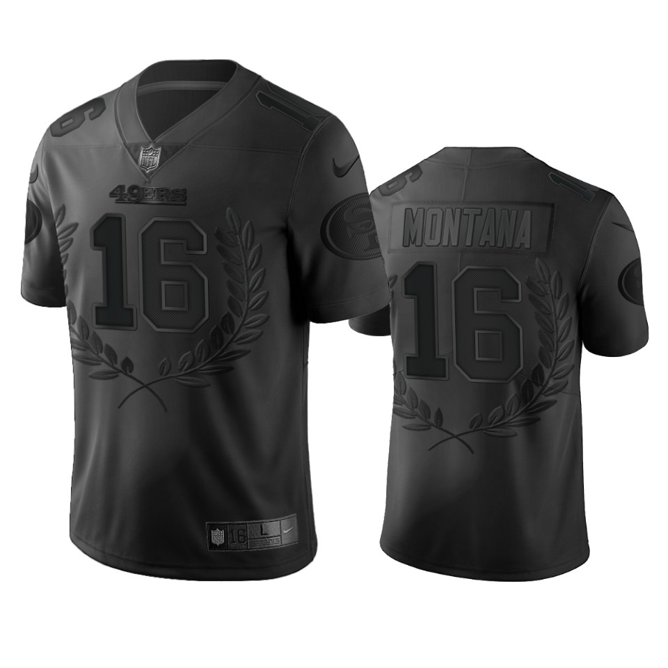 San Francisco 49ers #16 Joe Montana Men's Nike Black NFL MVP Limited Edition Jersey San Francisco 49ers #16 Joe Montana Men's Nike Black NFL MVP Limited Edition Jersey