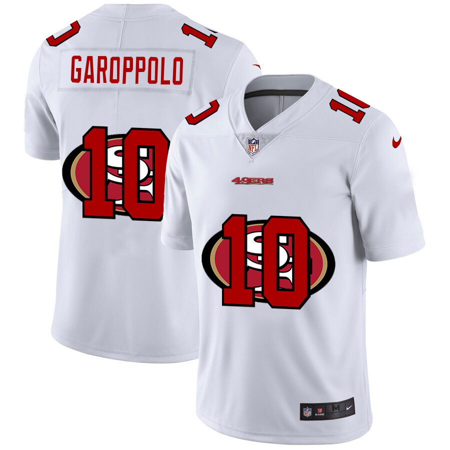 Nike 49ers 10 Jimmy Garoppolo White Shadow Logo Limited Jersey Nike 49ers 10 Jimmy Garoppolo White Shadow Logo Limited Jersey
