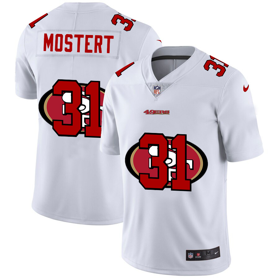Nike 49ers 31 Raheem Mostert White Shadow Logo Limited Jersey Nike 49ers 31 Raheem Mostert White Shadow Logo Limited Jersey