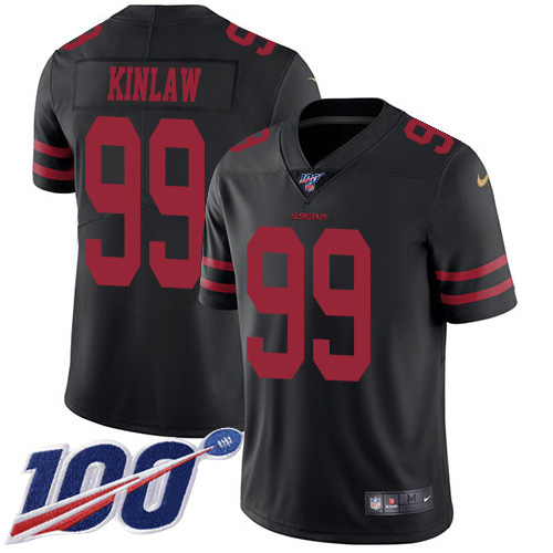 Nike 49ers #99 Javon Kinlaw Black Alternate Men's Stitched NFL 100th Season Vapor Untouchable Limited Jersey Nike 49ers #99 Javon Kinlaw Black Alternate Men's Stitched NFL 100th Season Vapor Untouchable Limited Jersey