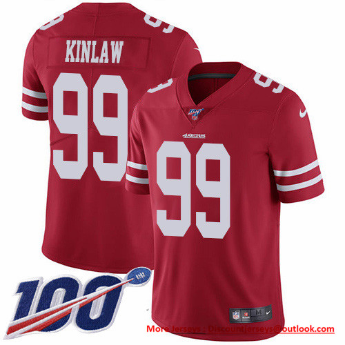 Nike 49ers #99 Javon Kinlaw Red Team Color Men's Stitched NFL 100th Season Vapor Untouchable Limited Jersey Nike 49ers #99 Javon Kinlaw Red Team Color Men's Stitched NFL 100th Season Vapor Untouchable Limited Jersey