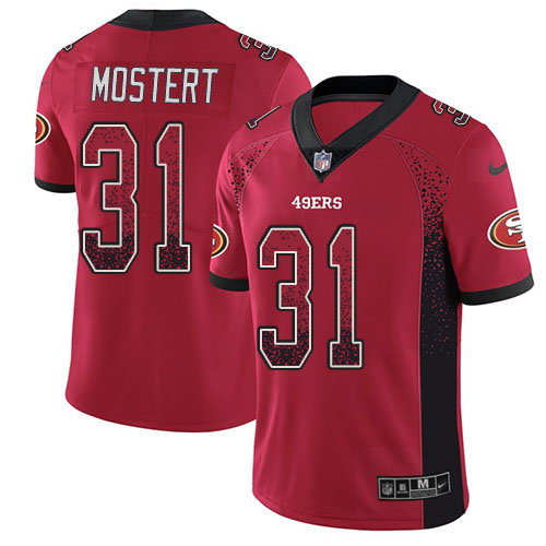 Nike 49ers #31 Raheem Mostert Red Team Color Men's Stitched NFL Limited Rush Drift Fashion Jersey Nike 49ers #31 Raheem Mostert Red Team Color Men's Stitched NFL Limited Rush Drift Fashion Jersey