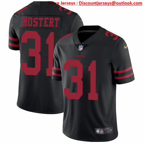 Nike 49ers #31 Raheem Mostert Black Alternate Men's Stitched NFL Vapor Untouchable Limited Jersey