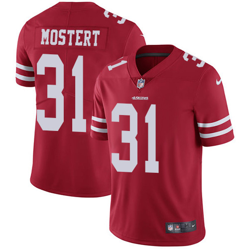 Nike 49ers #31 Raheem Mostert Red Team Color Men's Stitched NFL Vapor Untouchable Limited Jersey Nike 49ers #31 Raheem Mostert Red Team Color Men's Stitched NFL Vapor Untouchable Limited Jersey