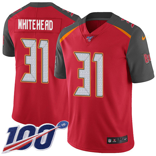 Nike Buccaneers #31 Jordan Whitehead Red Team Color Men's Stitched NFL 100th Season Vapor Untouchable Limited Jersey Nike Buccaneers #31 Jordan Whitehead Red Team Color Men's Stitched NFL 100th Season Vapor Untouchable Limited Jersey