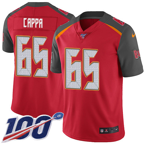 Nike Buccaneers #65 Alex Cappa Red Team Color Men's Stitched NFL 100th Season Vapor Untouchable Limited Jersey Nike Buccaneers #65 Alex Cappa Red Team Color Men's Stitched NFL 100th Season Vapor Untouchable Limited Jersey