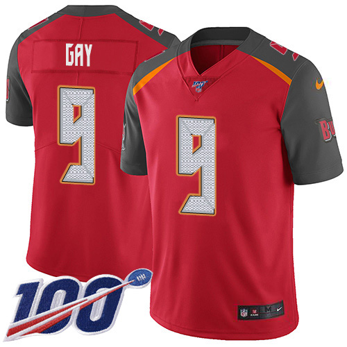 Nike Buccaneers #9 Matt Gay Red Team Color Men's Stitched NFL 100th Season Vapor Untouchable Limited Jersey Nike Buccaneers #9 Matt Gay Red Team Color Men's Stitched NFL 100th Season Vapor Untouchable Limited Jersey