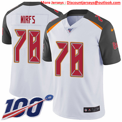 Nike Buccaneers #78 Tristan Wirfs White Men's Stitched NFL 100th Season Vapor Untouchable Limited Jersey Nike Buccaneers #78 Tristan Wirfs White Men's Stitched NFL 100th Season Vapor Untouchable Limited Jersey