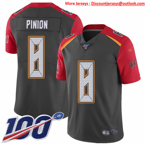 Nike Buccaneers #8 Bradley Pinion Gray Men's Stitched NFL Limited Inverted Legend 100th Season Jersey
