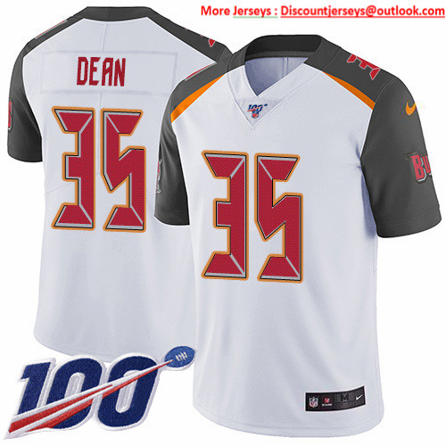 Nike Buccaneers #35 Jamel Dean White Men's Stitched NFL 100th Season Vapor Untouchable Limited Jersey
