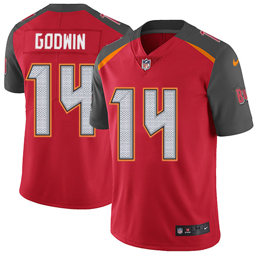 Nike Buccaneers #14 Chris Godwin Red Team Color Men's Stitched NFL Vapor Untouchable Limited Jersey Nike Buccaneers #14 Chris Godwin Red Team Color Men's Stitched NFL Vapor Untouchable Limited Jersey