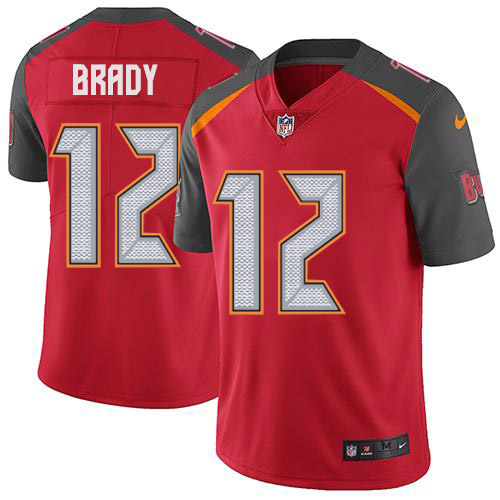 Nike Buccaneers #12 Tom Brady Red Team Color Men's Stitched NFL Vapor Untouchable Limited Jersey Nike Buccaneers #12 Tom Brady Red Team Color Men's Stitched NFL Vapor Untouchable Limited Jersey