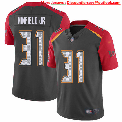 Nike Buccaneers #31 Antoine Winfield Jr. Gray Men's Stitched NFL Limited Inverted Legend Jersey Nike Buccaneers #31 Antoine Winfield Jr. Gray Men's Stitched NFL Limited Inverted Legend Jersey