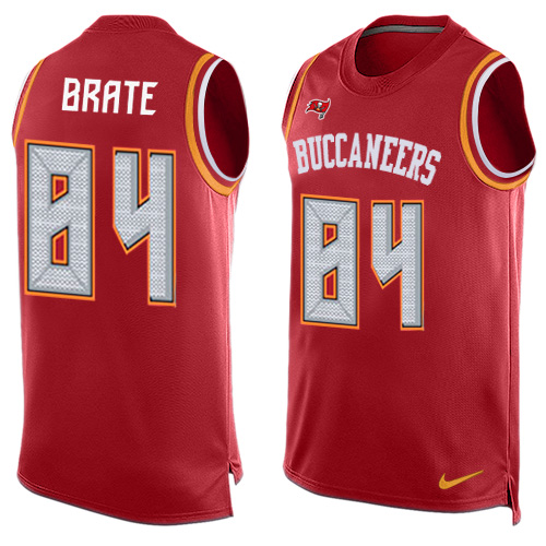 Nike Buccaneers #84 Cameron Brate Red Team Color Men's Stitched NFL Limited Tank Top Jersey Nike Buccaneers #84 Cameron Brate Red Team Color Men's Stitched NFL Limited Tank Top Jersey