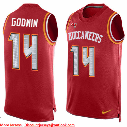 Nike Buccaneers #14 Chris Godwin Red Team Color Men's Stitched NFL Limited Tank Top Jersey