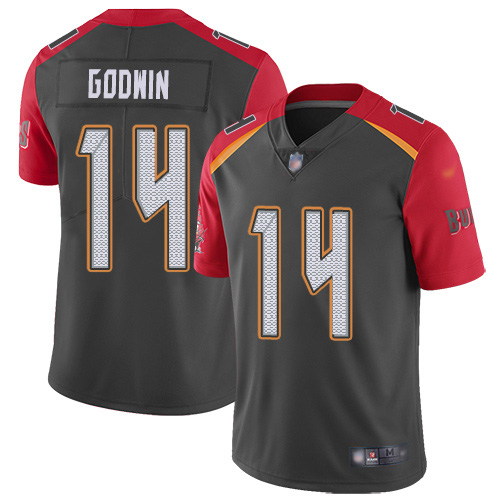 Nike Buccaneers #14 Chris Godwin Gray Men's Stitched NFL Limited Inverted Legend Jersey Nike Buccaneers #14 Chris Godwin Gray Men's Stitched NFL Limited Inverted Legend Jersey
