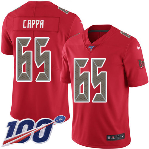 Nike Buccaneers #65 Alex Cappa Red Men's Stitched NFL Limited Rush 100th Season Jersey Nike Buccaneers #65 Alex Cappa Red Men's Stitched NFL Limited Rush 100th Season Jersey