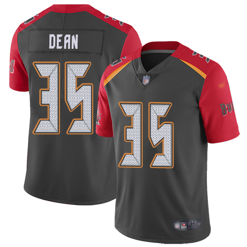 Nike Buccaneers #35 Jamel Dean Gray Men's Stitched NFL Limited Inverted Legend Jersey Nike Buccaneers #35 Jamel Dean Gray Men's Stitched NFL Limited Inverted Legend Jersey