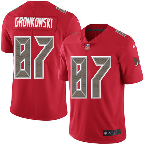 Nike Buccaneers #87 Rob Gronkowski Red Men's Stitched NFL Limited Rush Jersey Nike Buccaneers #87 Rob Gronkowski Red Men's Stitched NFL Limited Rush Jersey