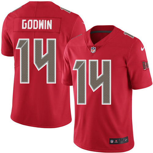Nike Buccaneers #14 Chris Godwin Red Men's Stitched NFL Limited Rush Jersey Nike Buccaneers #14 Chris Godwin Red Men's Stitched NFL Limited Rush Jersey