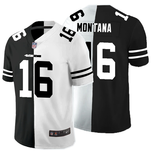 Nike 49ers 16 Joe Montana Black And White Split Vapor Untouchable Limited Jersey Nike 49ers 16 Joe Montana Black And White Split Vapor Untouchable Limited Jersey