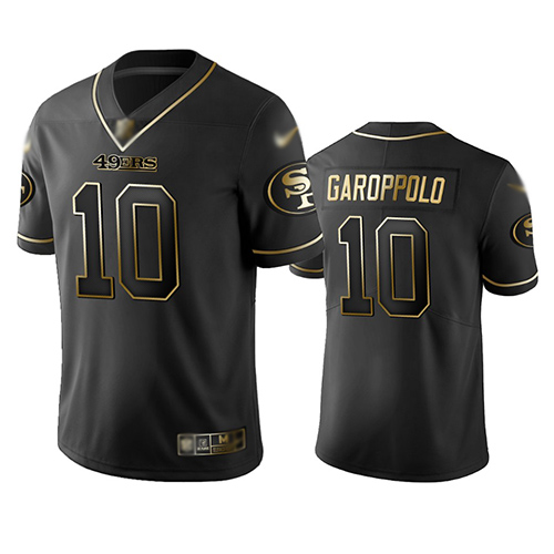 49ers #10 Jimmy Garoppolo Black Men's Stitched Football Limited Golden Edition Jersey 49ers #10 Jimmy Garoppolo Black Men's Stitched Football Limited Golden Edition Jersey