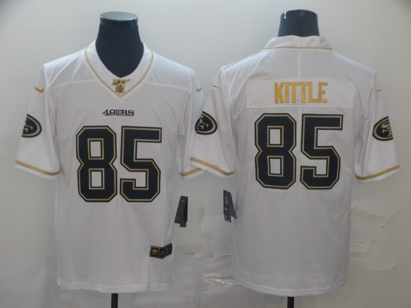 Nike 49ers 85 George Kittle White Gold Vapor Untouchable Limited Jersey Nike 49ers 85 George Kittle White Gold Vapor Untouchable Limited Jersey