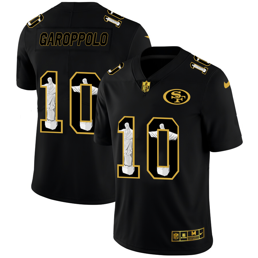 Nike 49ers 10 Jimmy Garoppolo Black Jesus Faith Edition Limited Jersey Nike 49ers 10 Jimmy Garoppolo Black Jesus Faith Edition Limited Jersey