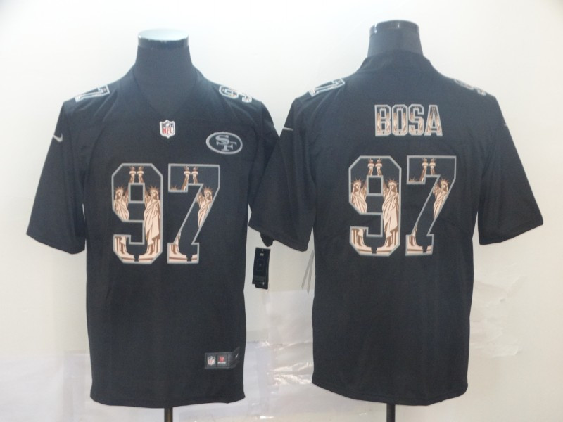 Nike 49ers 97 Nick Bosa Black Statue Of Liberty Limited Jersey Nike 49ers 97 Nick Bosa Black Statue Of Liberty Limited Jersey