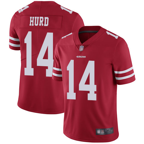 49ers #14 Jalen Hurd Red Team Color Men's Stitched Football Vapor Untouchable Limited Jersey 49ers #14 Jalen Hurd Red Team Color Men's Stitched Football Vapor Untouchable Limited Jersey