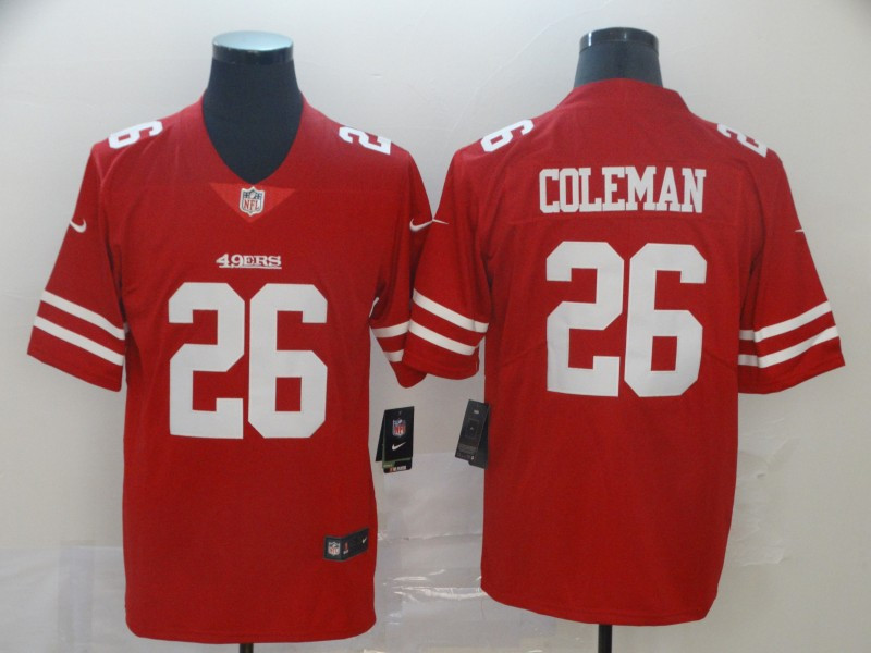 Nike 49ers 26 Tevin Coleman Red Vapor Untouchable Limited Jersey Nike 49ers 26 Tevin Coleman Red Vapor Untouchable Limited Jersey