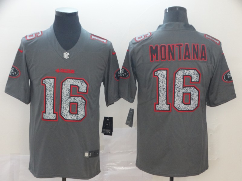 49ers 16 Joe Montana Gray Camo Vapor Untouchable Limited Jersey 49ers 16 Joe Montana Gray Camo Vapor Untouchable Limited Jersey
