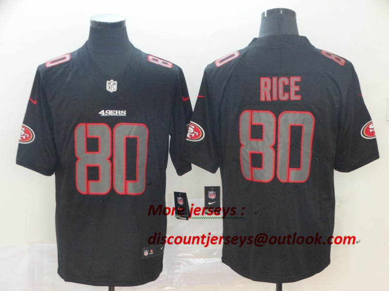 49ers 80 Jerry Rice Black Impact Rush Limited Jersey 49ers 80 Jerry Rice Black Impact Rush Limited Jersey