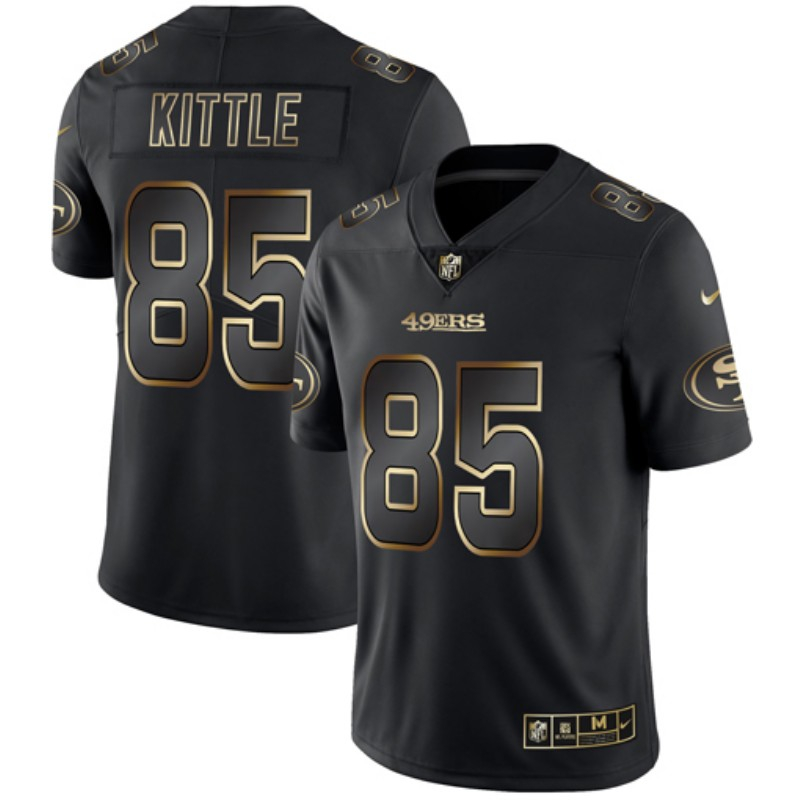 49ers 85 George Kittle Black Gold Vapor Untouchable Limited Jersey 49ers 85 George Kittle Black Gold Vapor Untouchable Limited Jersey