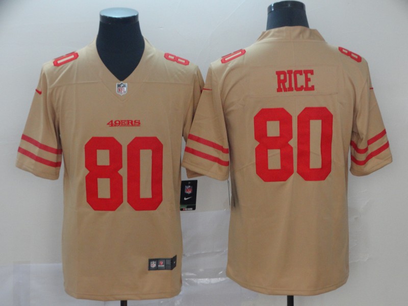 Nike 49ers 80 Jerry Rice Cream Inverted Legend Limited Jersey Nike 49ers 80 Jerry Rice Cream Inverted Legend Limited Jersey