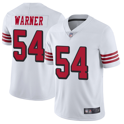 49ers #54 Fred Warner White Rush Men's Stitched Football Vapor Untouchable Limited Jersey 49ers #54 Fred Warner White Rush Men's Stitched Football Vapor Untouchable Limited Jersey