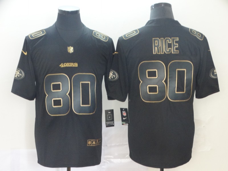 Nike 49ers 80 Jerry Rice Black Gold Vapor Untouchable Limited Jersey Nike 49ers 80 Jerry Rice Black Gold Vapor Untouchable Limited Jersey