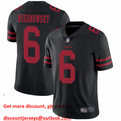 49ers #6 Mitch Wishnowsky Black Alternate Men's Stitched Football Vapor Untouchable Limited Jersey 49ers #6 Mitch Wishnowsky Black Alternate Men's Stitched Football Vapor Untouchable Limited Jersey