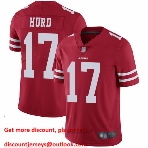 49ers #17 Jalen Hurd Red Team Color Men's Stitched Football Vapor Untouchable Limited Jersey 49ers #17 Jalen Hurd Red Team Color Men's Stitched Football Vapor Untouchable Limited Jersey