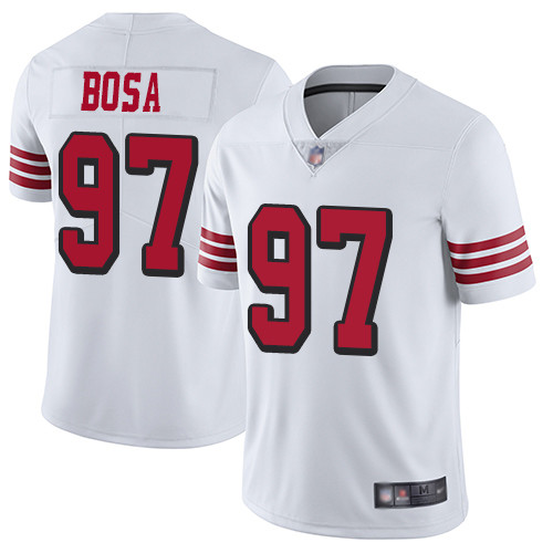 49ers #97 Nick Bosa White Rush Men's Stitched Football Vapor Untouchable Limited Jersey 49ers #97 Nick Bosa White Rush Men's Stitched Football Vapor Untouchable Limited Jersey