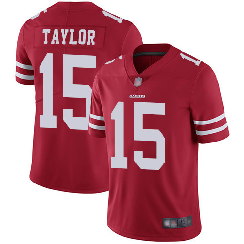 49ers #15 Trent Taylor Red Team Color Men's Stitched Football Vapor Untouchable Limited Jersey 49ers #15 Trent Taylor Red Team Color Men's Stitched Football Vapor Untouchable Limited Jersey