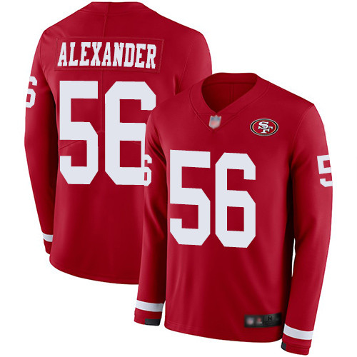 49ers #56 Kwon Alexander Red Team Color Men's Stitched Football Limited Therma Long Sleeve Jersey 49ers #56 Kwon Alexander Red Team Color Men's Stitched Football Limited Therma Long Sleeve Jersey